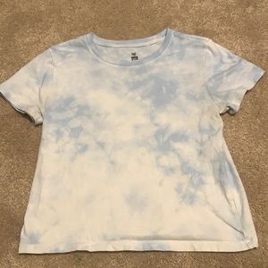 Brandy Melville blue tye dye crop